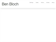 Tablet Screenshot of benbloch.com